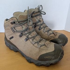 OBOZ Hiking Boots Shoes Womens Size 10 Wide Brown Backpacking B-Dry Waterproof